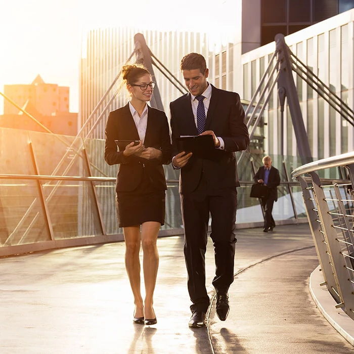 Businessman and Businesswoman