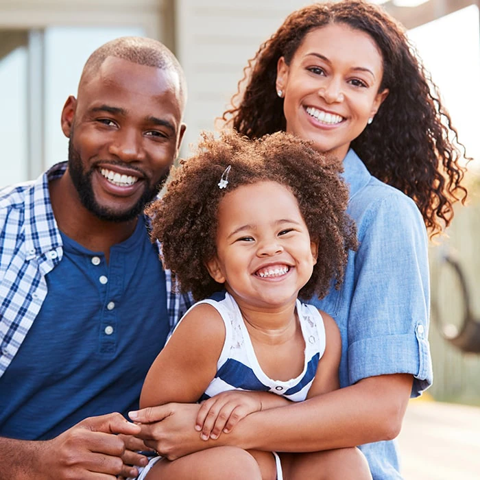 Young African American Family