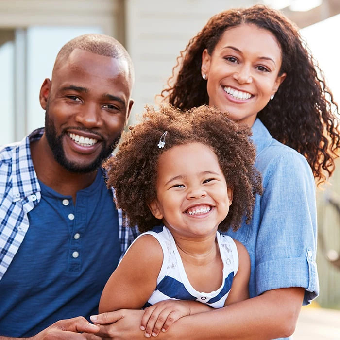 Young African American Family