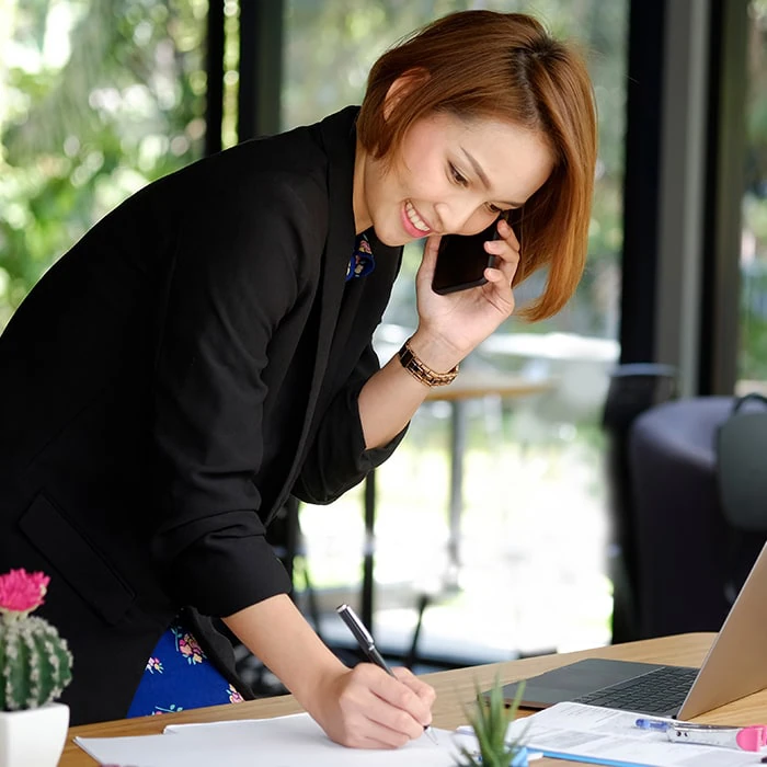 Businesswoman on phone