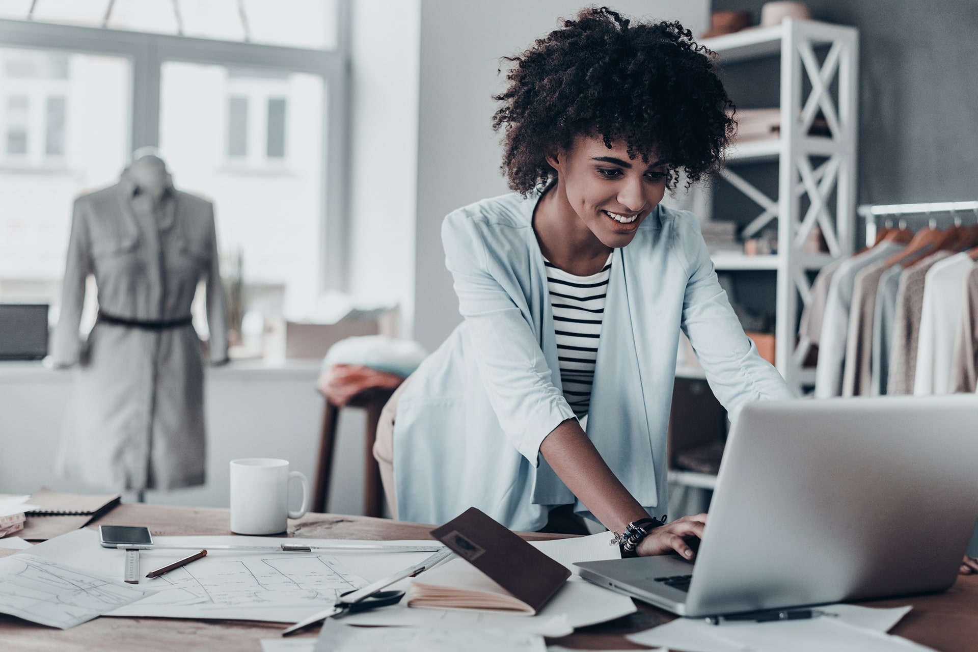 Young Businesswoman on Laptop