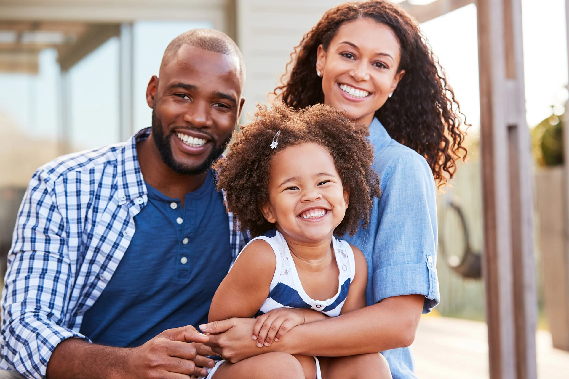 Young African American Family