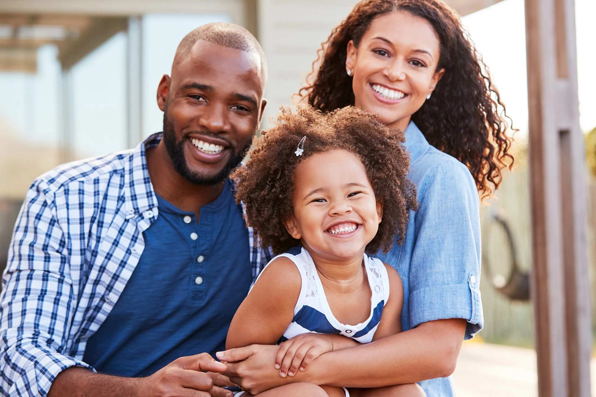 Young African American Family