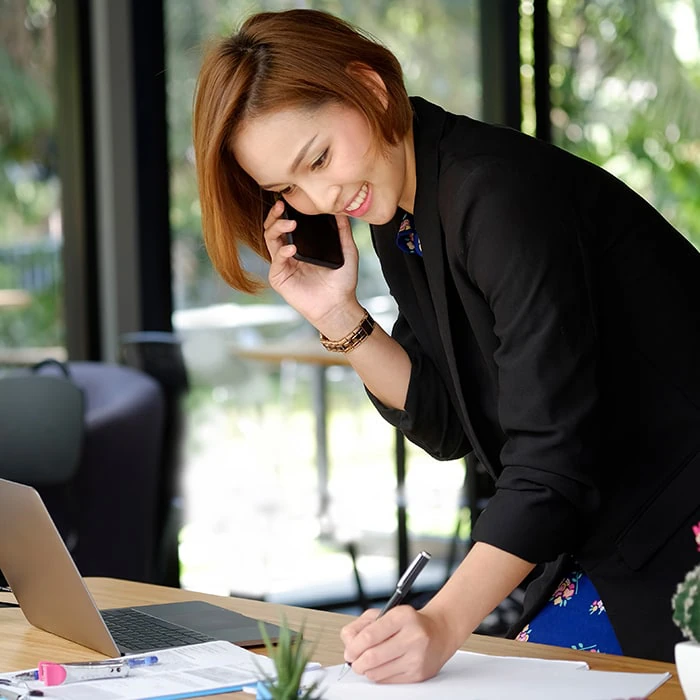 Businesswoman on phone