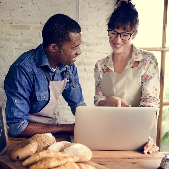 Bread Bakers on Laptop