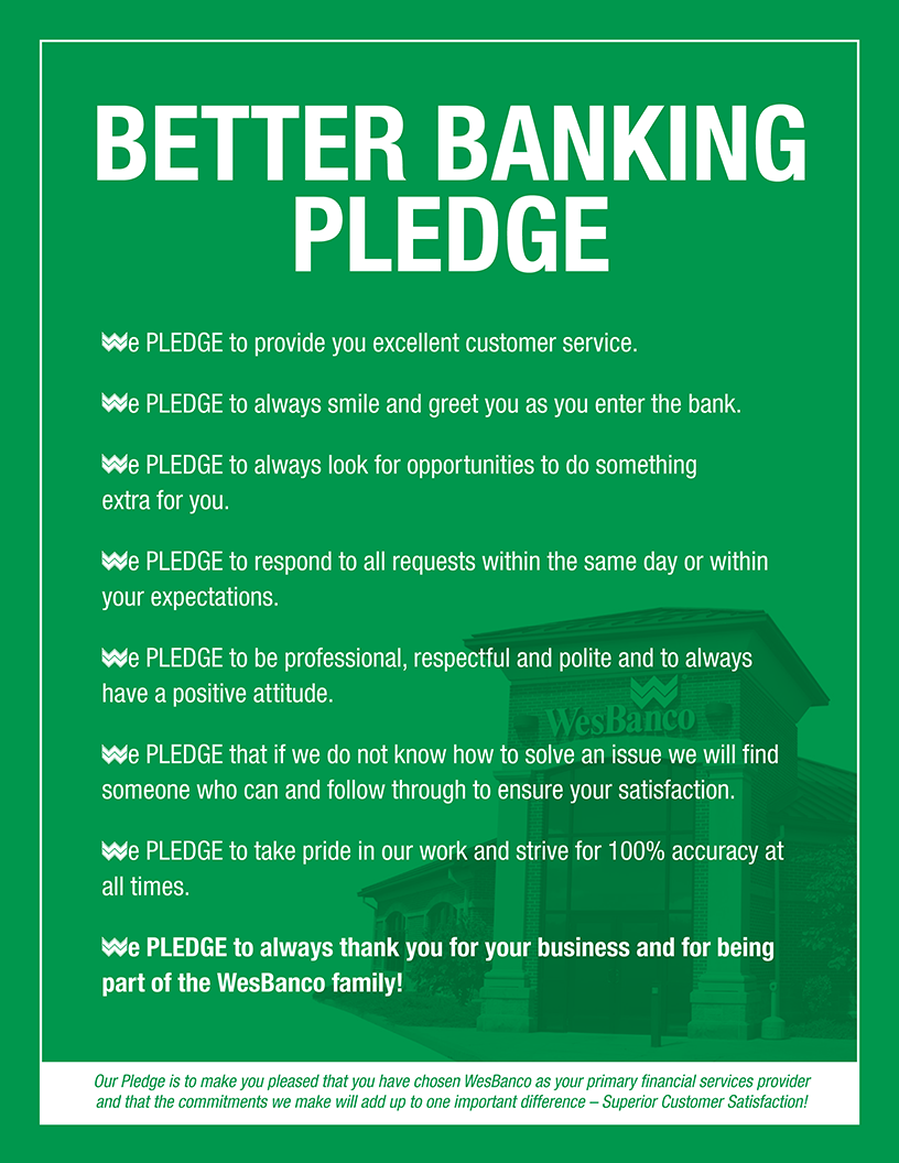 WesBanco's Better Banking Pledge