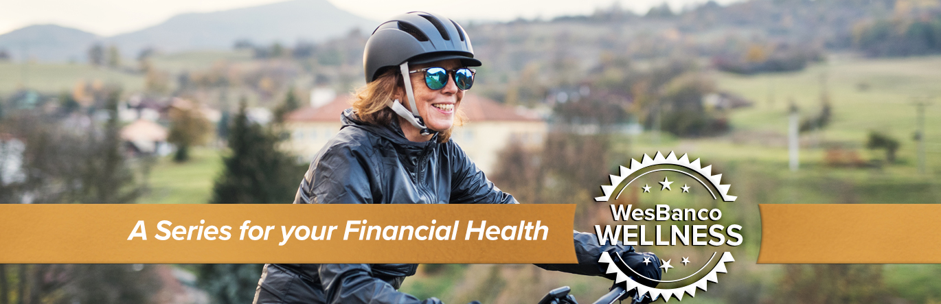 WesBanco Wellness: Woman biking through countryside