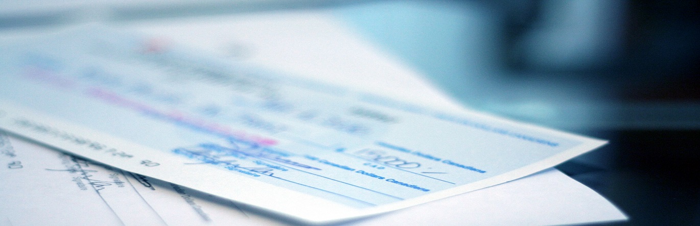 Check from check for a down payment