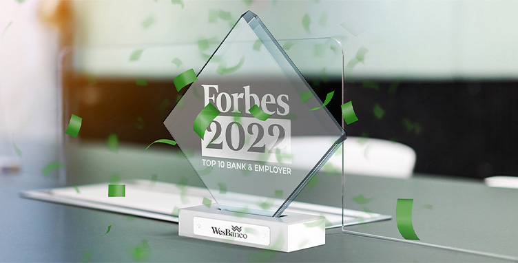 Glass detail award detailing Forbes 2022 award